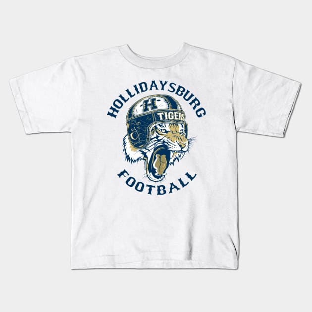 Golden Tiger Football Kids T-Shirt by OutdoorMayhem